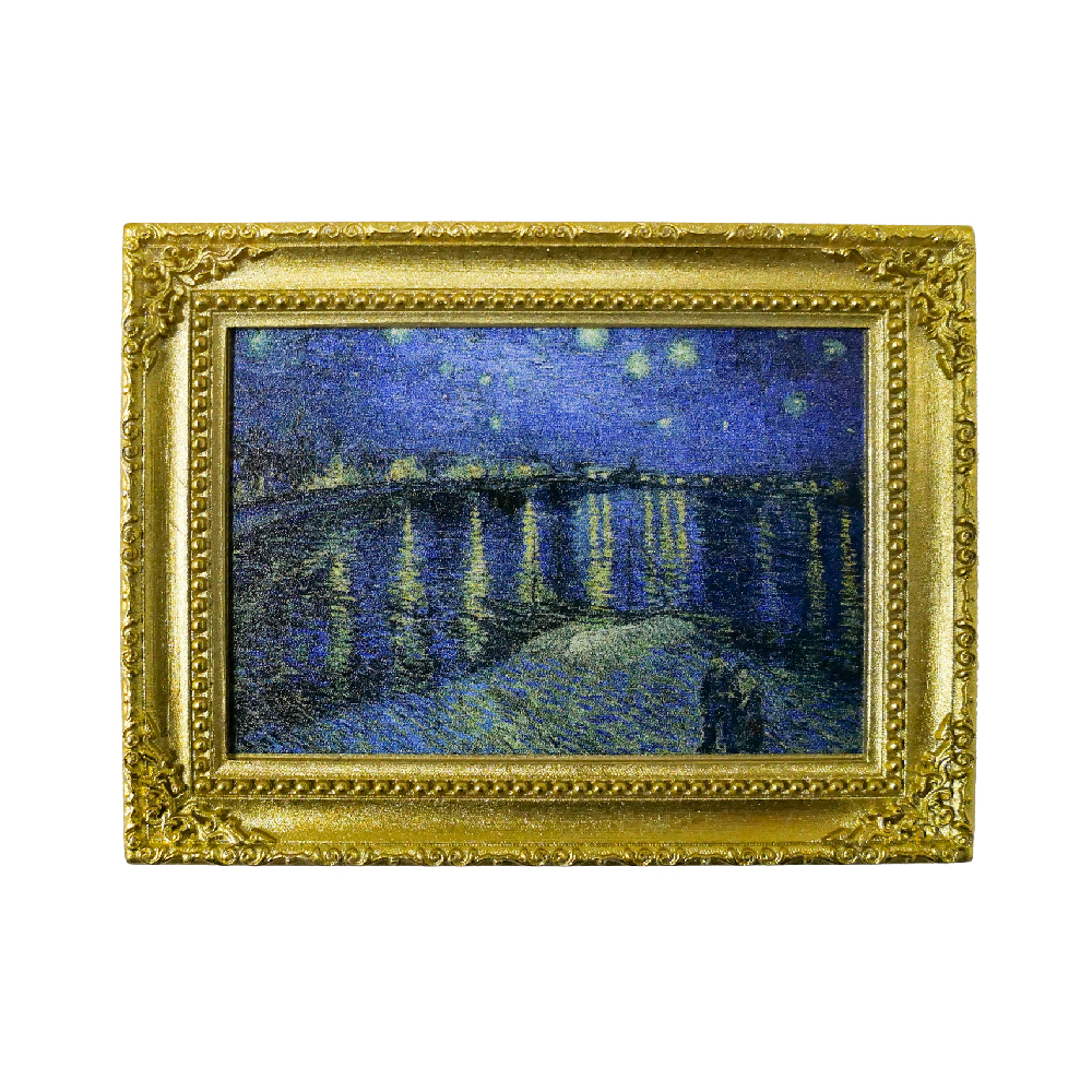 藝術立體畫框冰箱貼｜梵谷《隆河上的星夜》