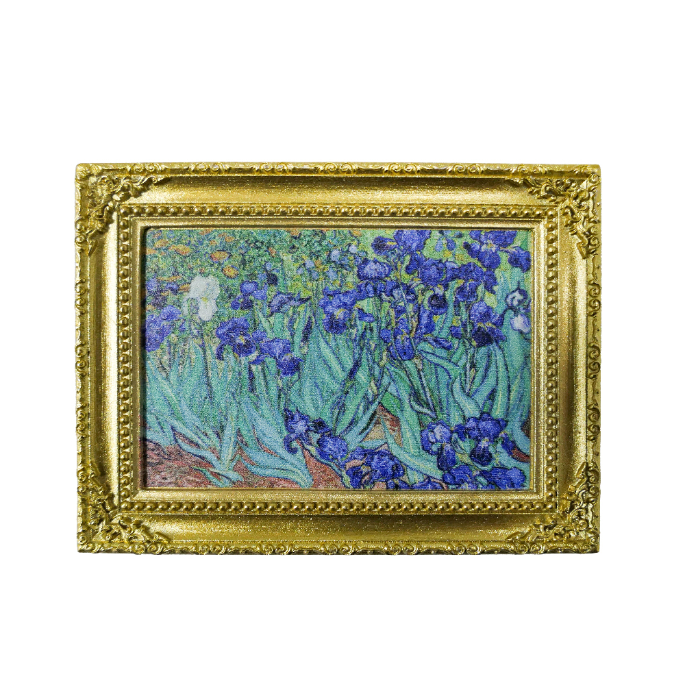 藝術立體畫框冰箱貼｜梵谷《鳶尾花》