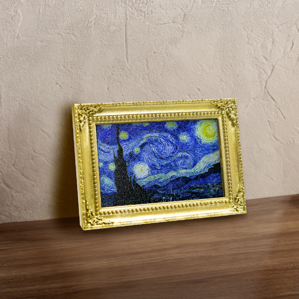 藝術立體畫框冰箱貼｜梵谷《星夜》