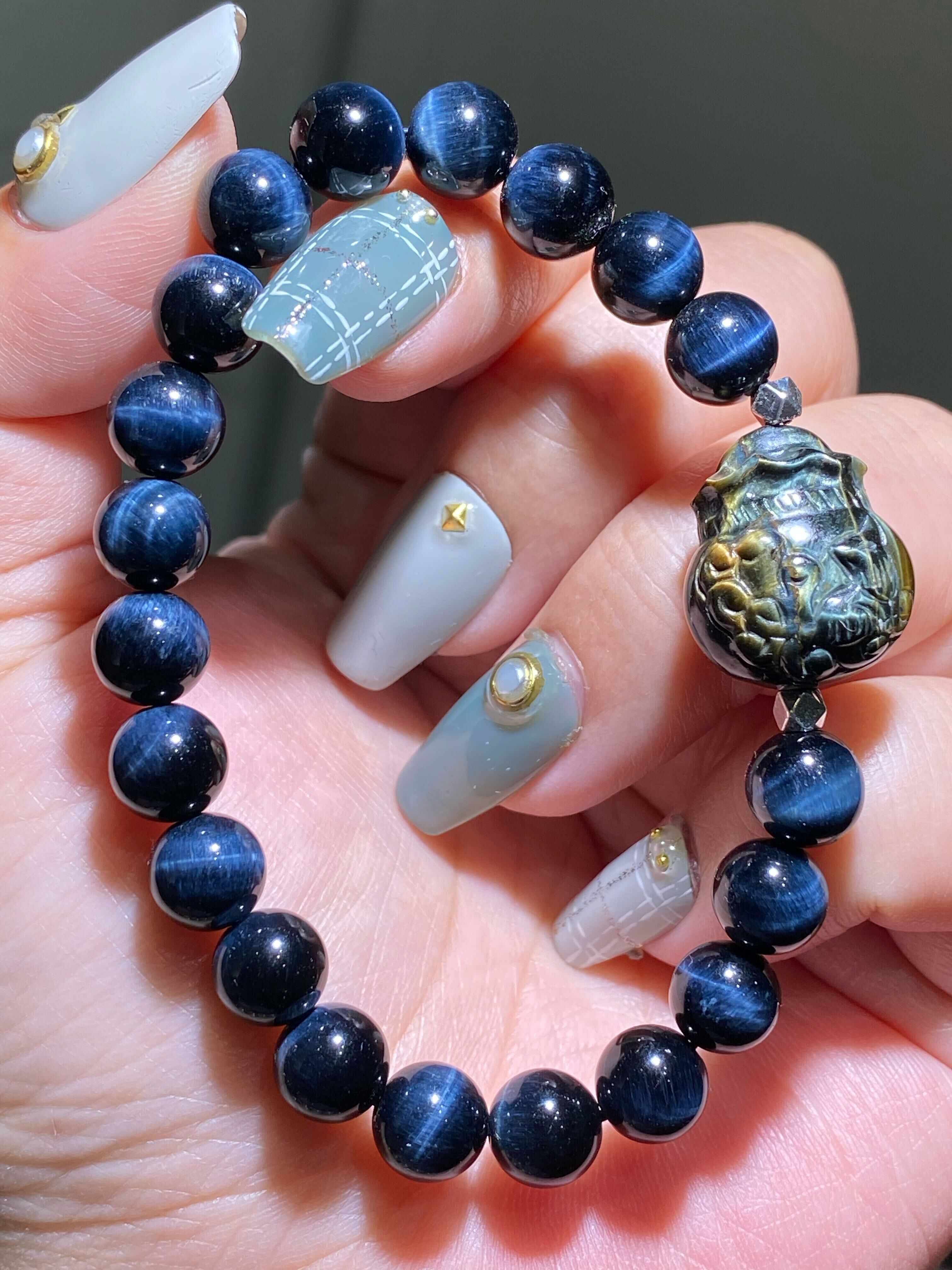 藍虎眼配虎眼錢袋九尾