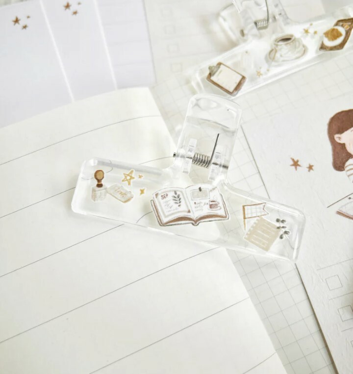 Paper goods by Dorie - Clear Clip - Journaling at a Café