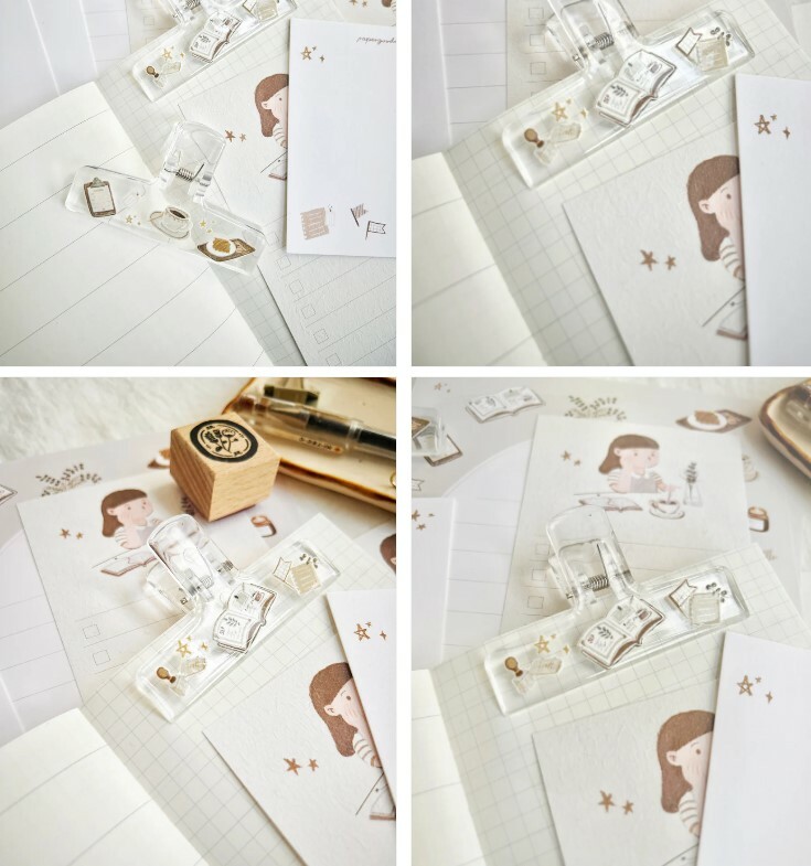 Paper goods by Dorie - Clear Clip - Journaling at a Café