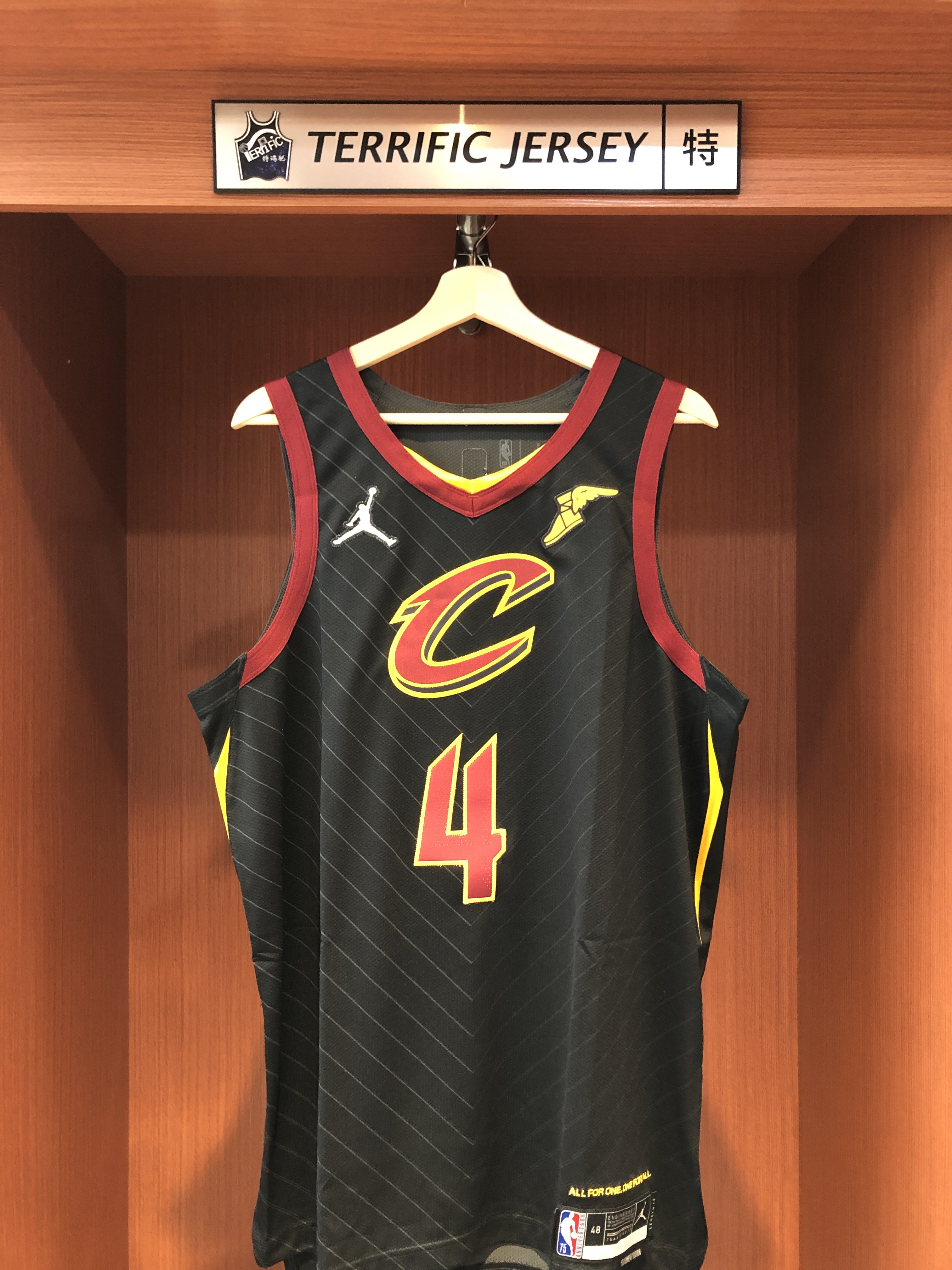 NBA球衣 Evan Mobley 克里夫蘭騎士黑 75周年 鑽石標 Statement Jordan Authentic 球員版 電繡 含贊助商標 全新