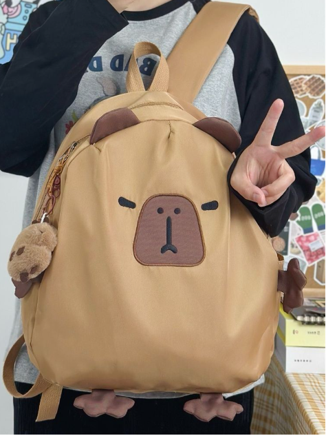 卡皮巴拉 防水可爱双肩包