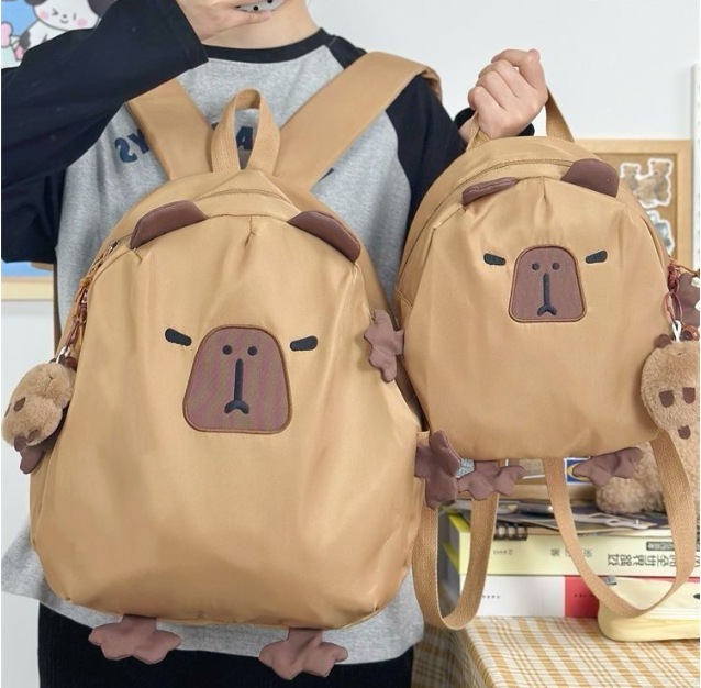 卡皮巴拉 防水可爱双肩包