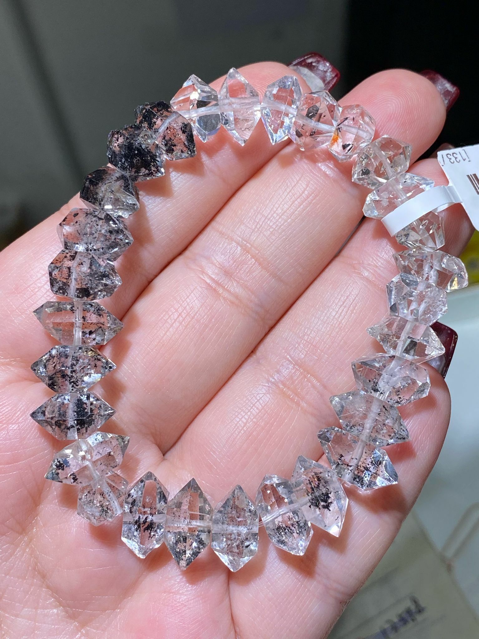 黑白閃靈鑽手串