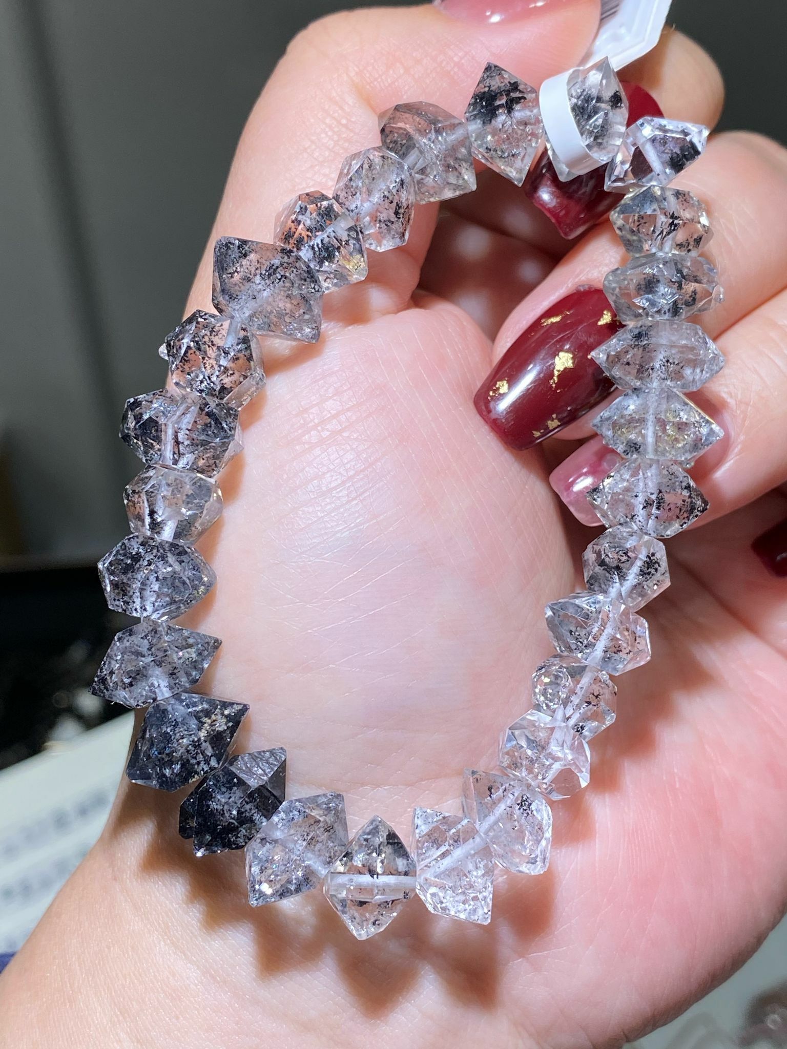 黑白閃靈鑽手串