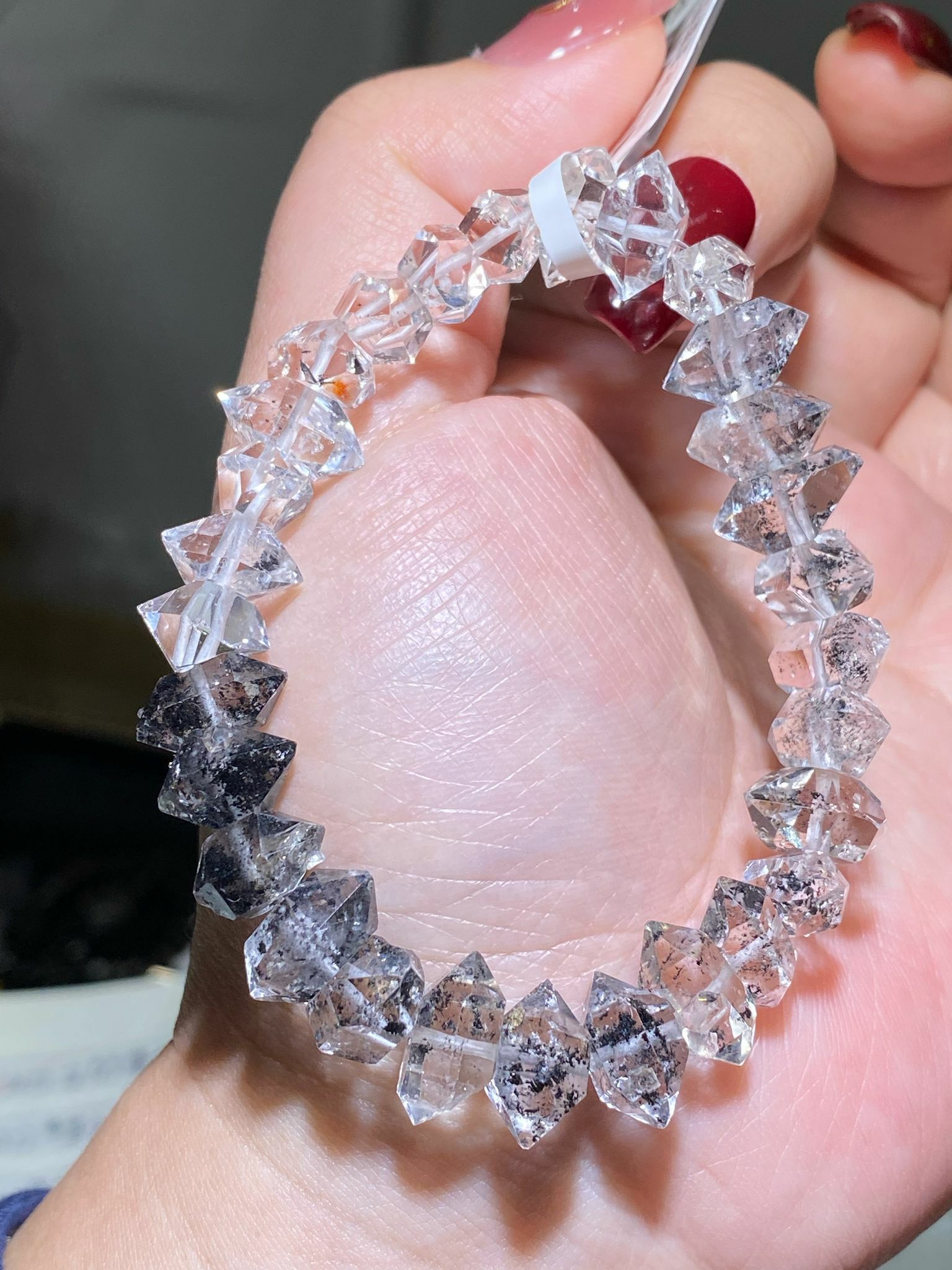 黑白閃靈鑽手串(A)