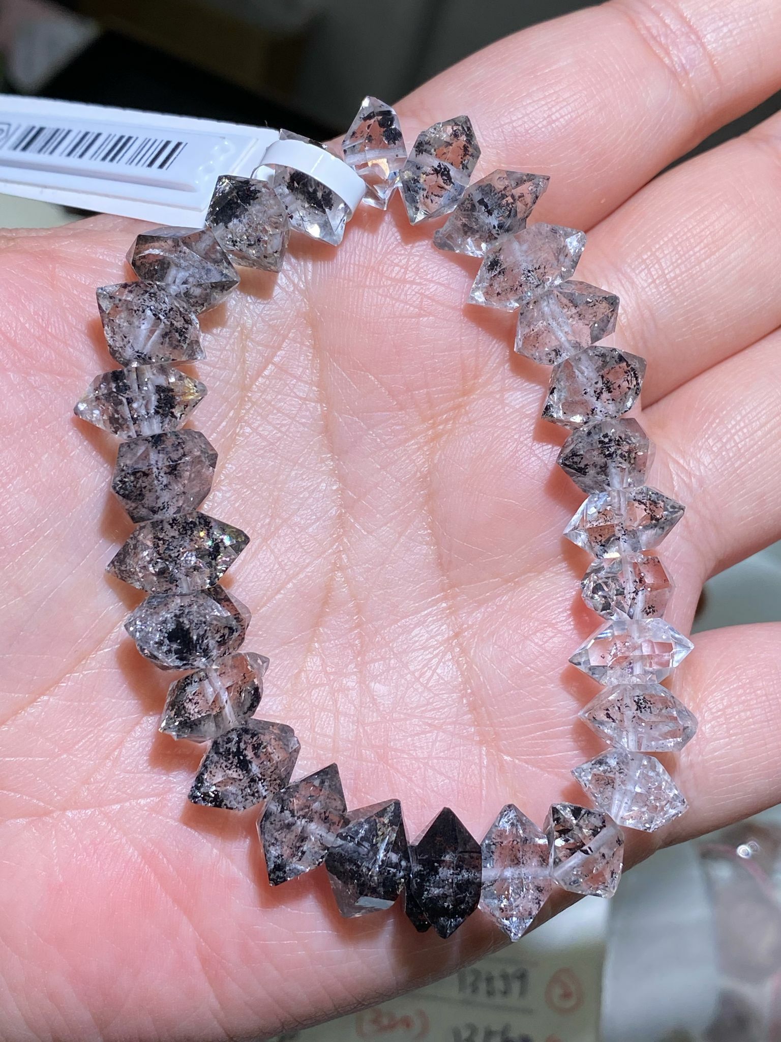 黑白閃靈鑽手串(A)