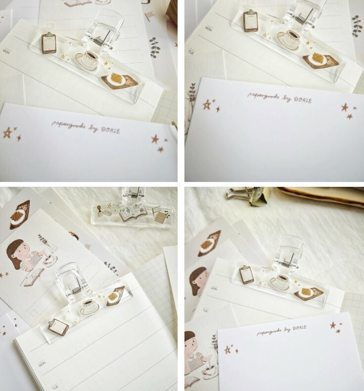 Paper goods by Dorie - Clear Clip - Café