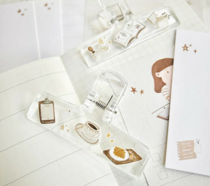 Paper goods by Dorie - Clear Clip - Café