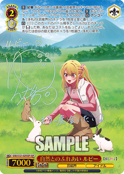 【OSK/S121-029SSP SSP】自然とのふれあい ルビー(サイン入り)