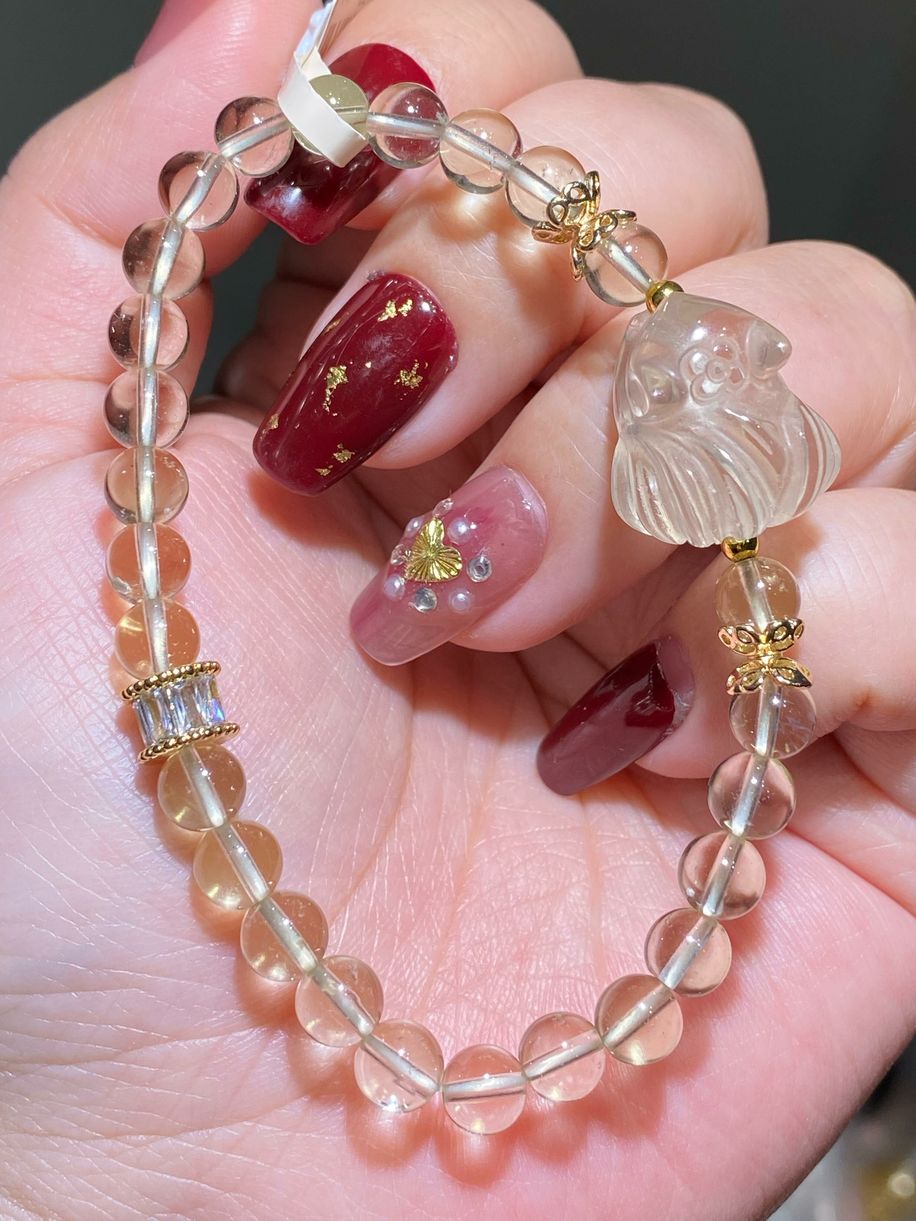 利比亞黃隕石配黃水晶趴趴狐