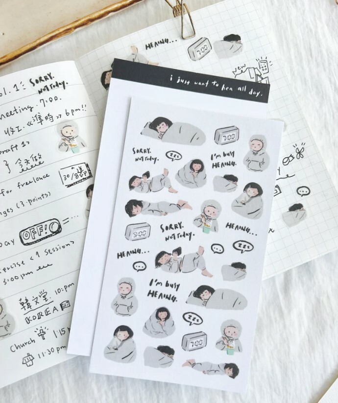 Paper goods by Dorie - Sticker Sheet - Miss Ng Yuk Vol.1 Daily life
