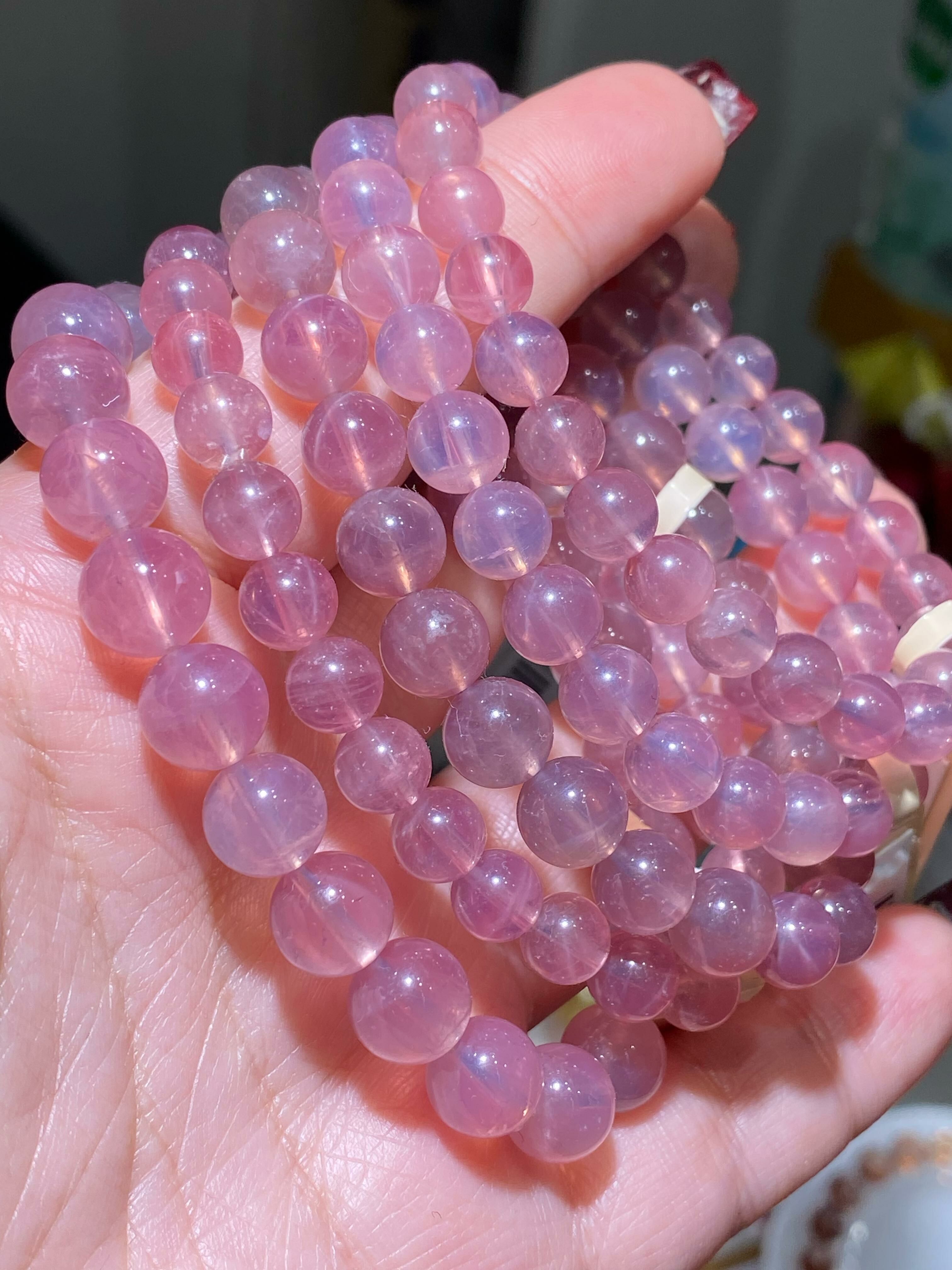 高質紫馬粉手串