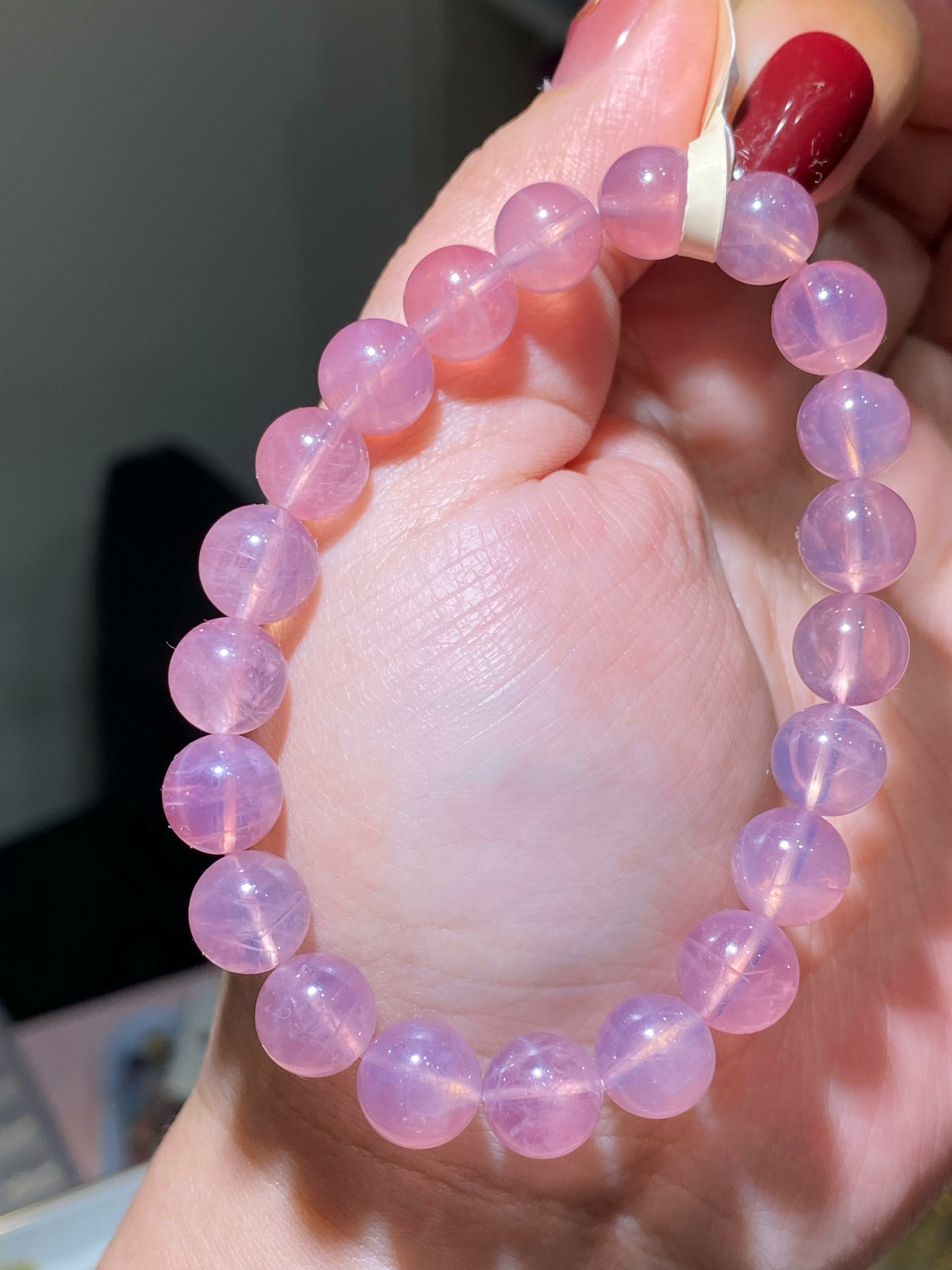 高質紫馬粉手串