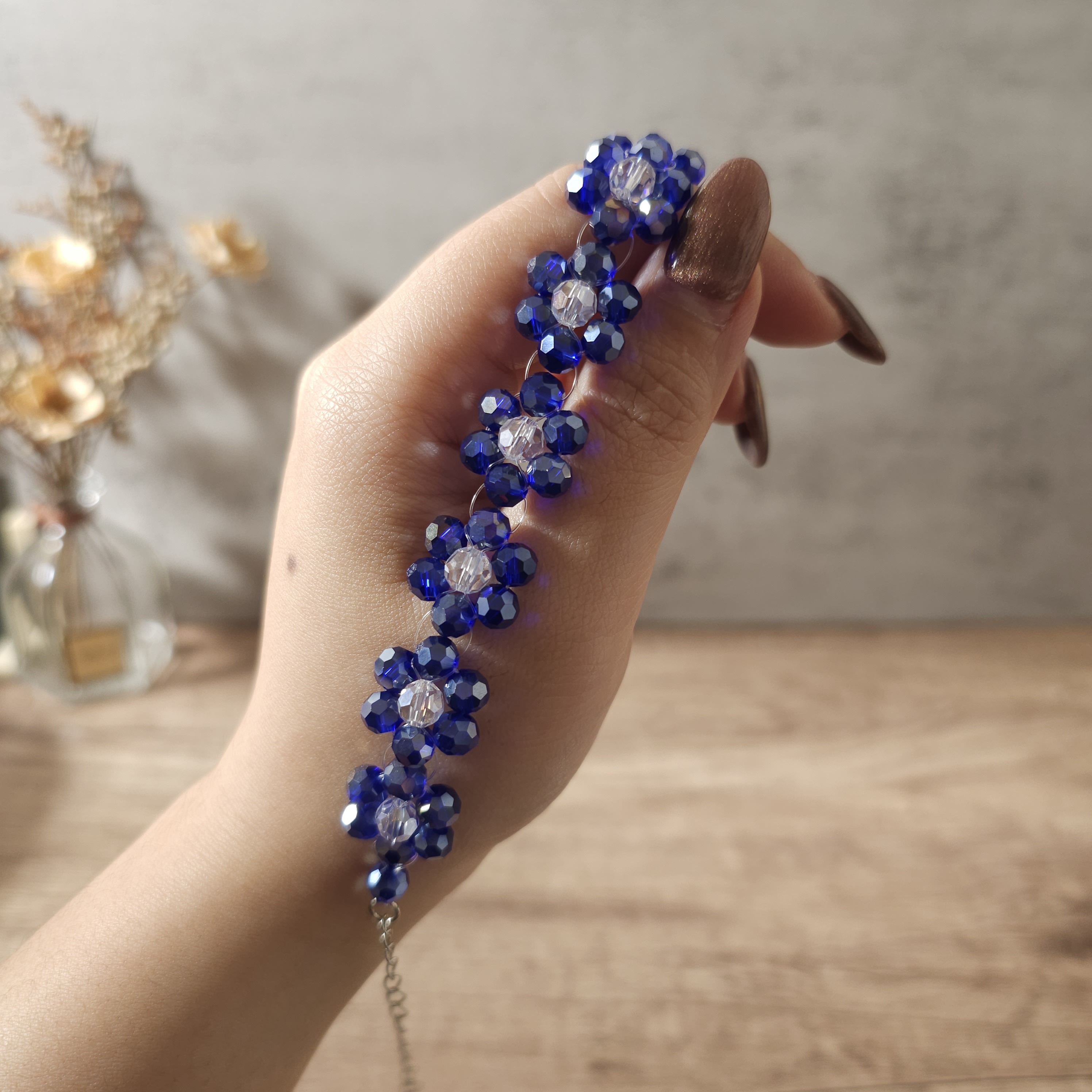 加購-超閃可愛藍花手鍊
