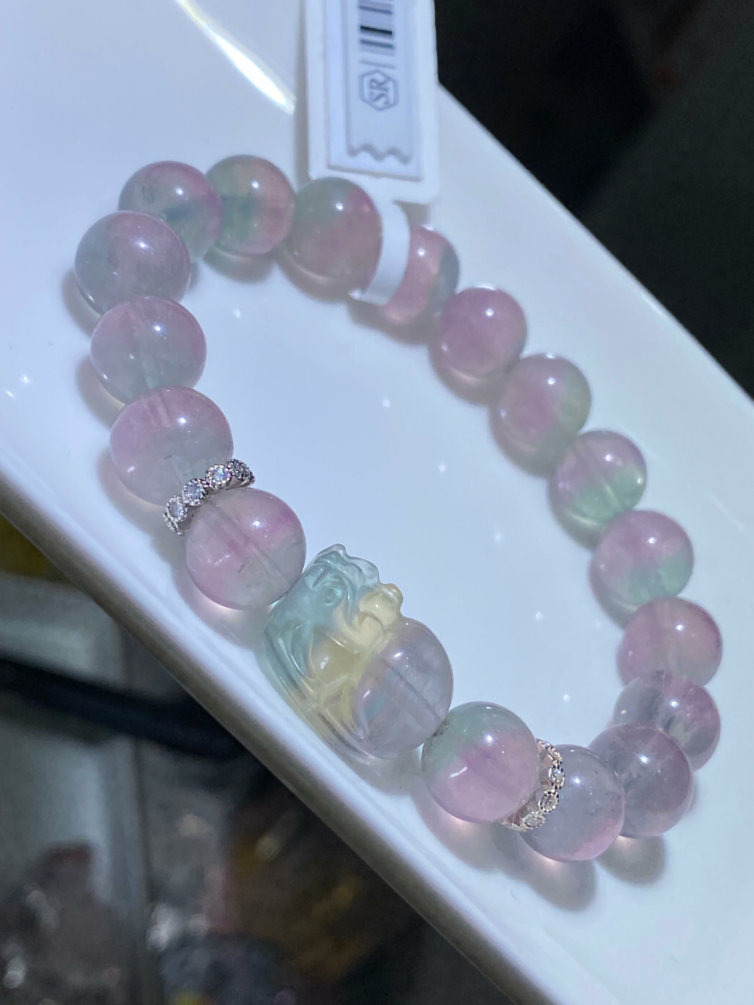 西瓜螢石龍龜手串