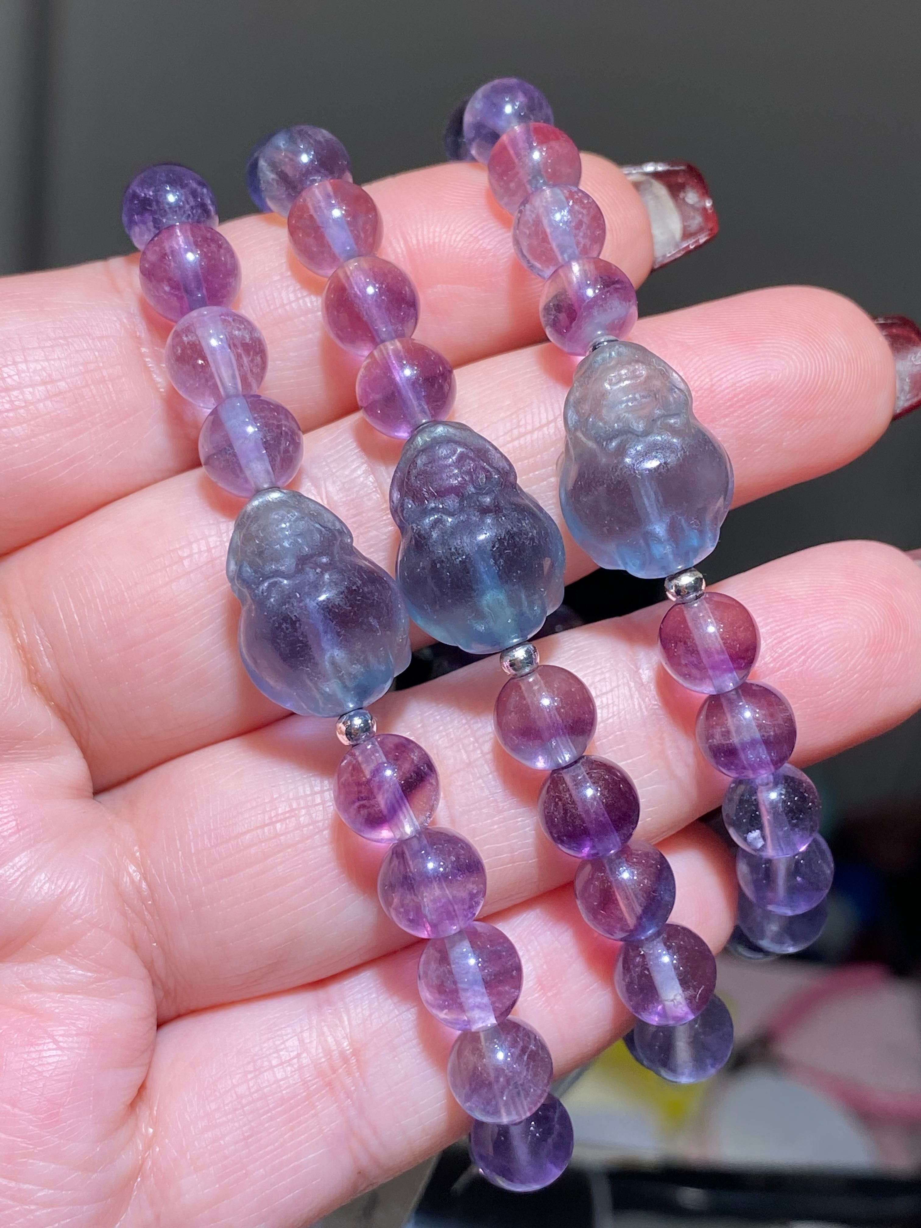 螢石小龍龜手串