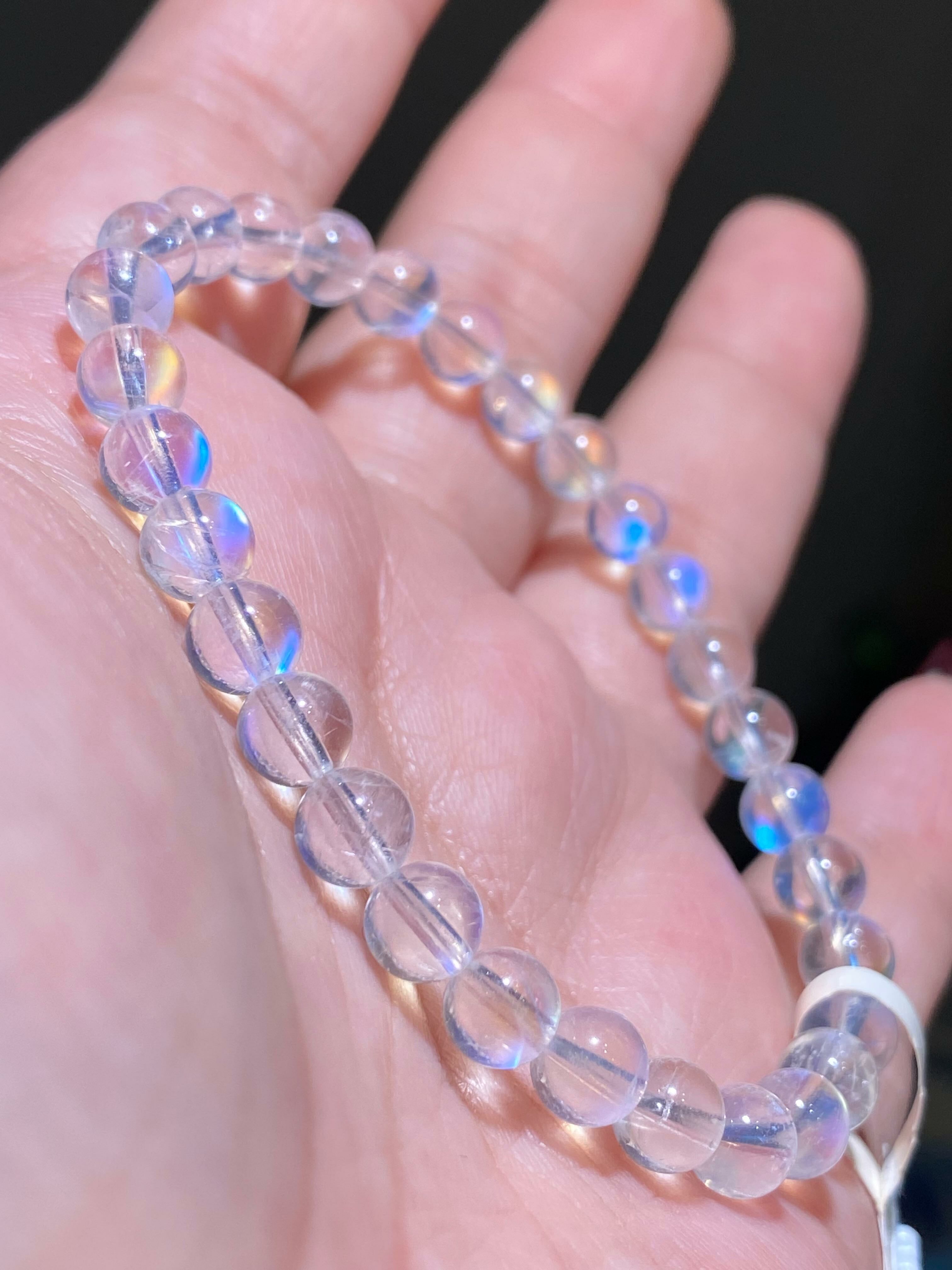 頂級印度藍光玻璃體月亮石