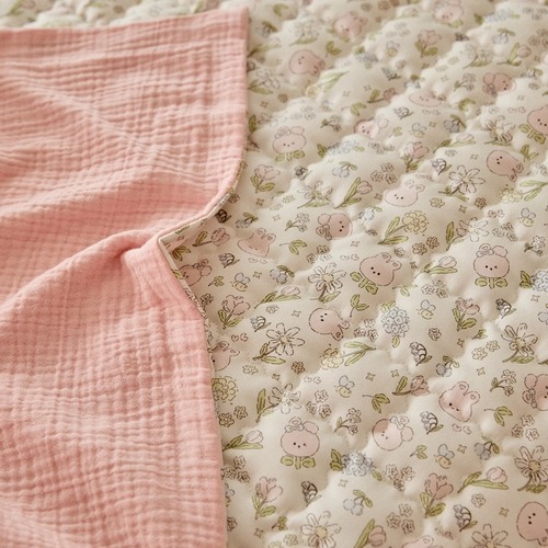 DTD玩轉人物宇宙探險/花叢兔兔/登園嘟嘟車-方塊絎縫防滑床墊(可選加固定帶)