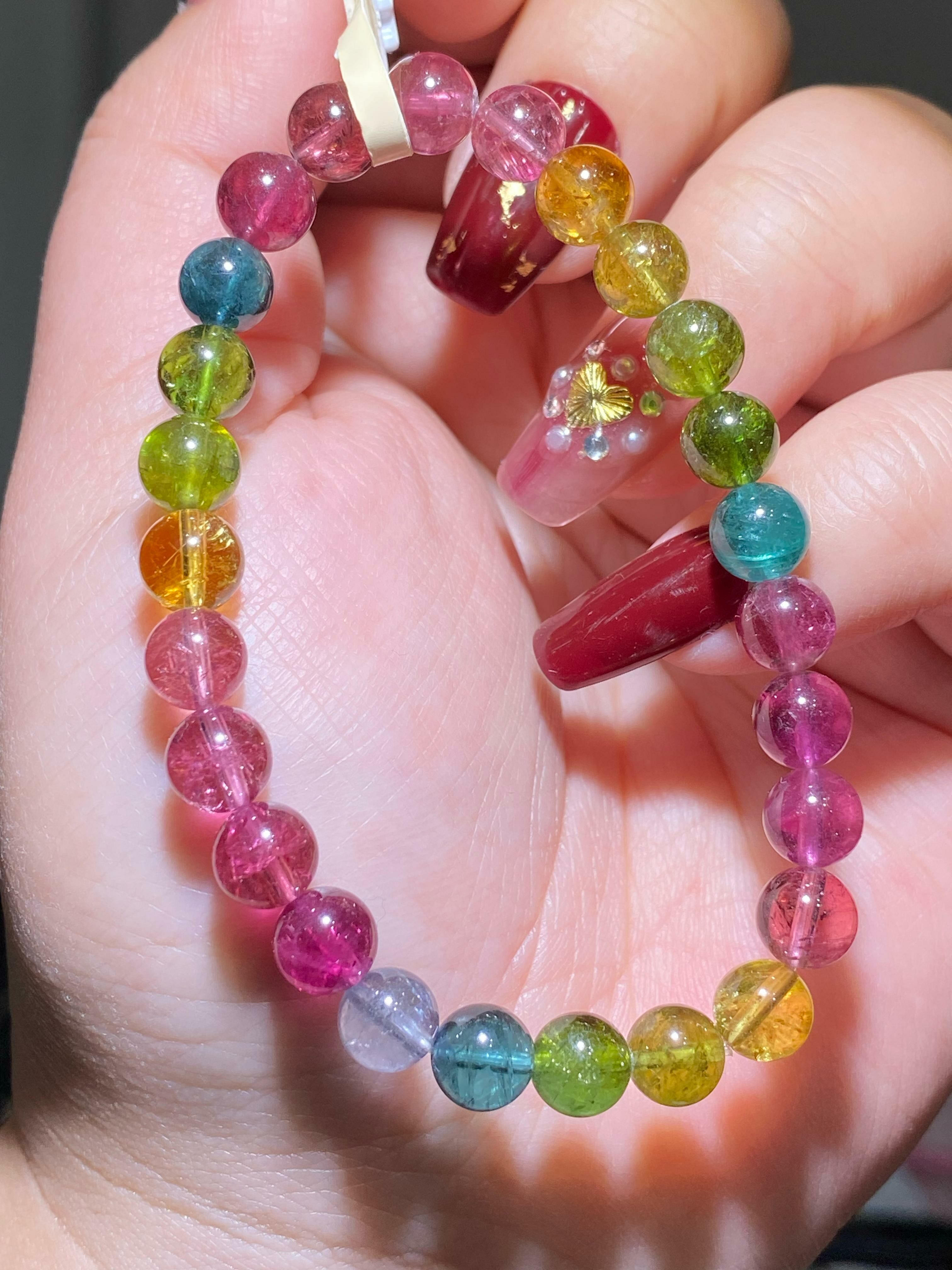 6.6-7mm高質彩虹碧璽(近色標)E