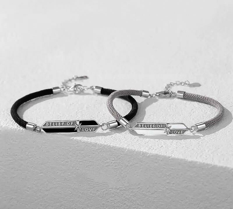 「Belief of Love」情侶手鏈 | 鍍銀 | 免費刻字
