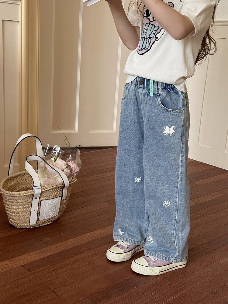 時髦蝴蝶結牛仔褲
