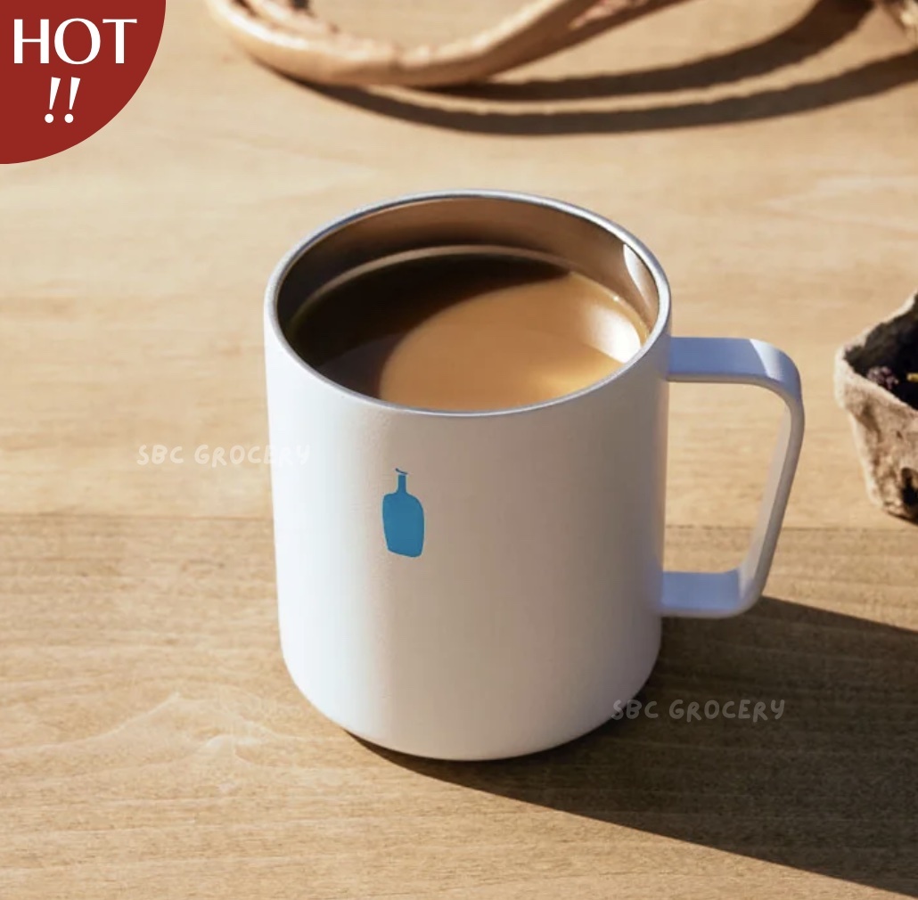 【24H出貨】𝗕𝗹𝘂𝗲 𝗕𝗼𝘁𝘁𝗹𝗲 藍瓶純白露營保溫杯