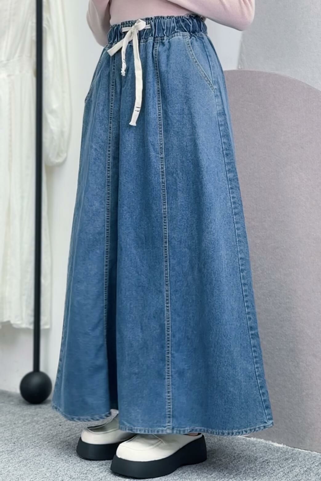 SK#6873🤍無邊際牛仔裙