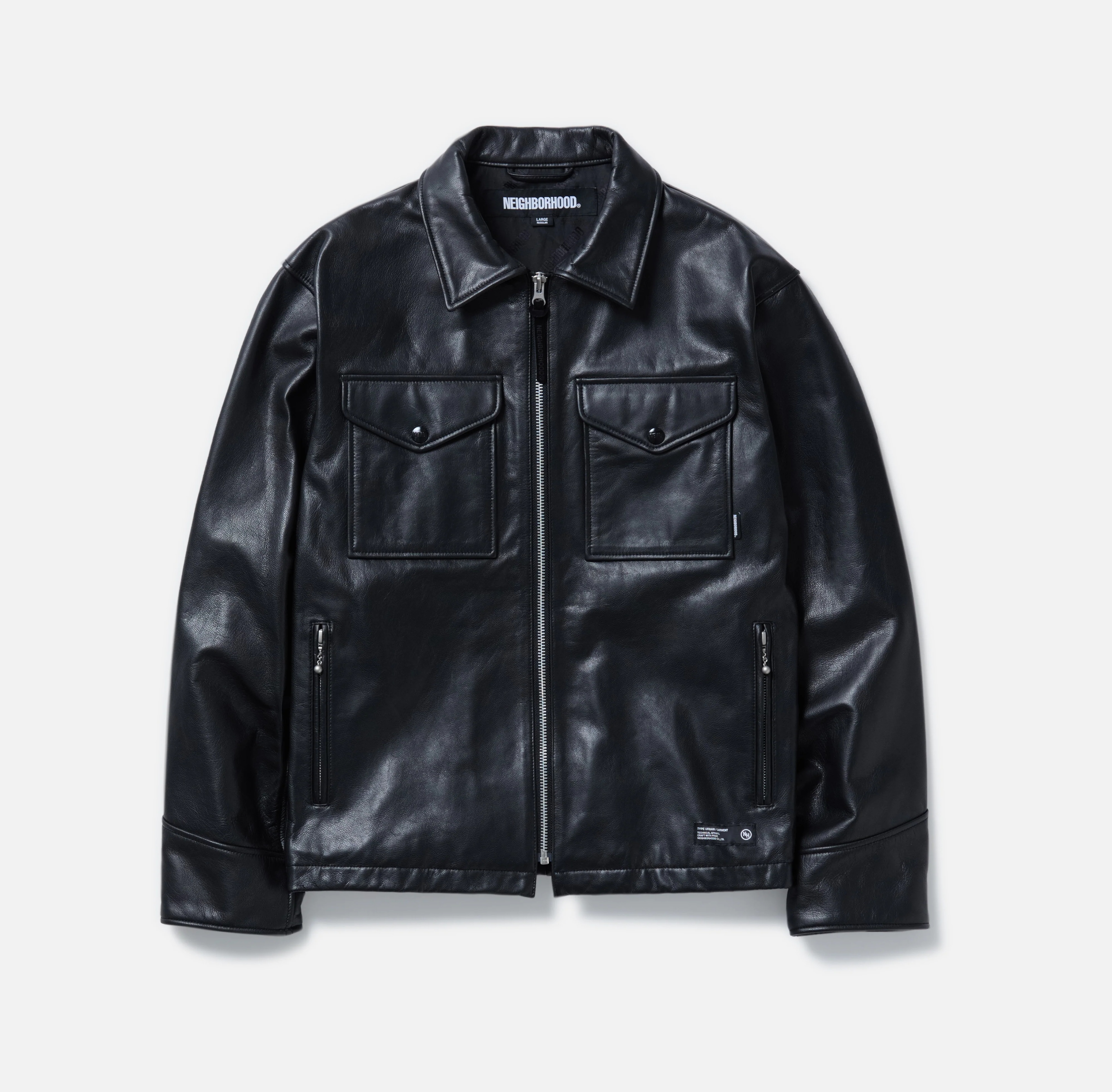 NEIGHBORHOOD 2025 S/S LEATHER PM JACKET (GOAT) - PRE ORDER ITEM (預訂中)