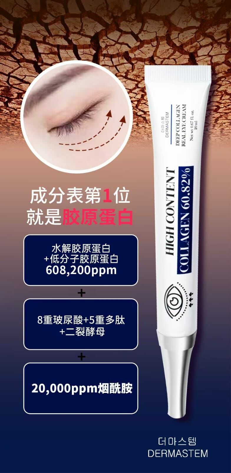 【直播】DERMASTEM LL021624 高純度膠原蛋白眼霜 20ml