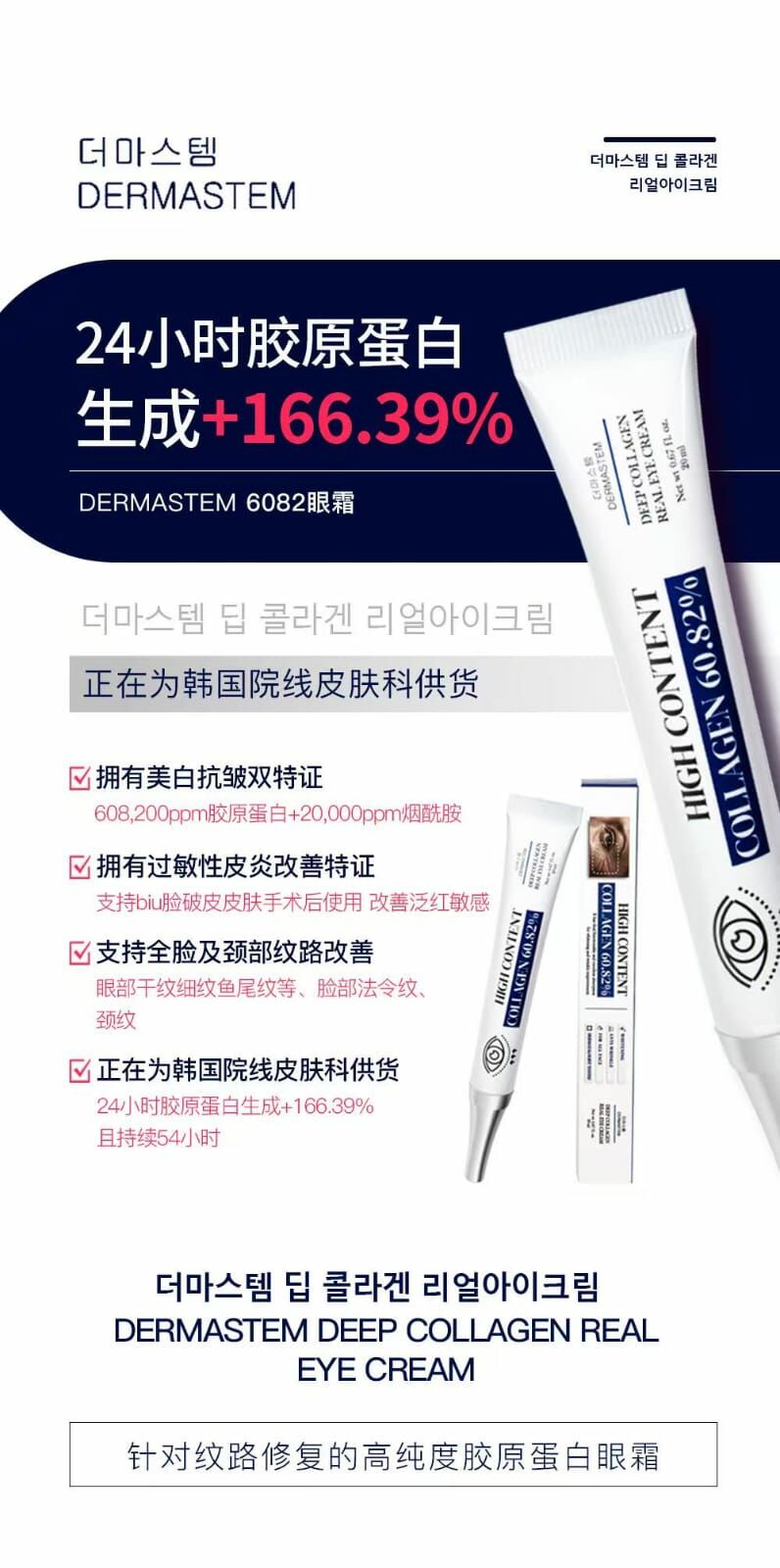 【直播】DERMASTEM LL021624 高純度膠原蛋白眼霜 20ml