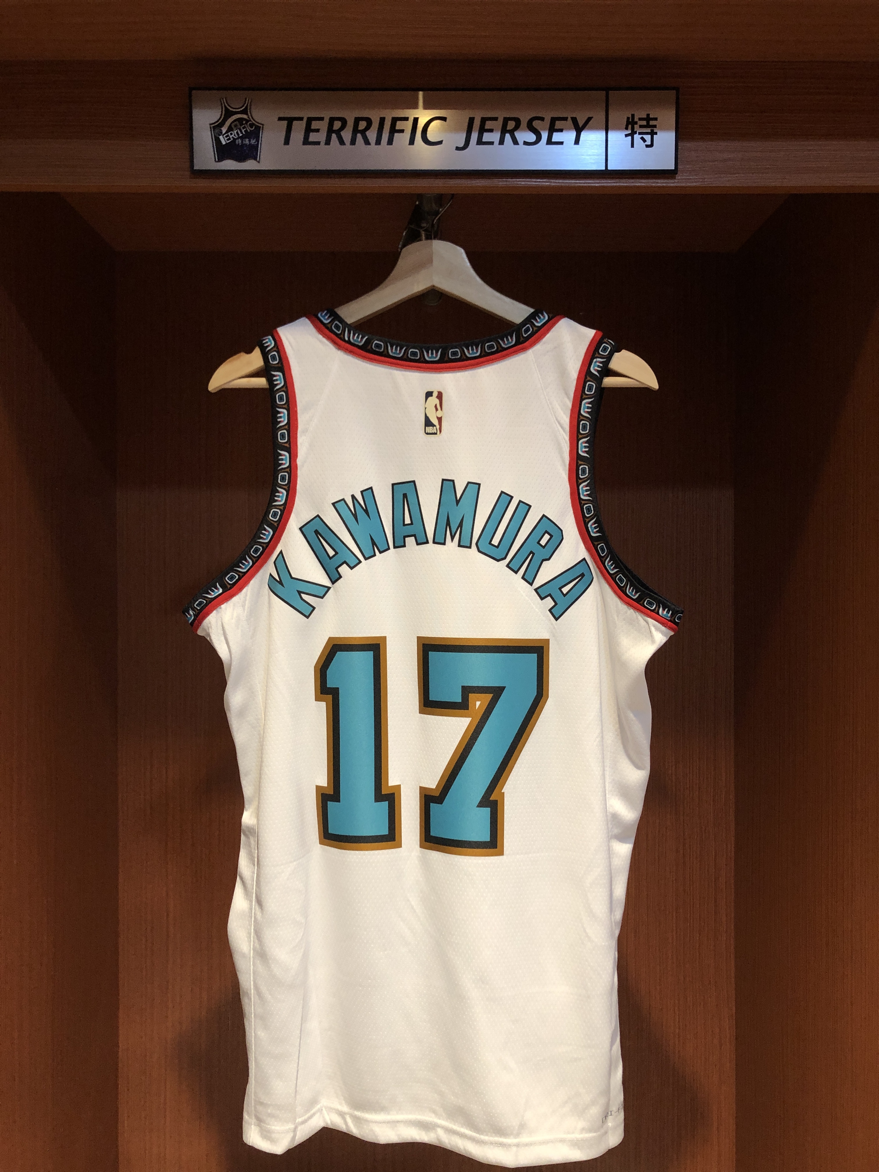 NBA球衣 Yuki Kawamura 曼菲斯灰熊復古 河村勇輝 HWC Nike Swingman 球迷版 熱轉印 全新