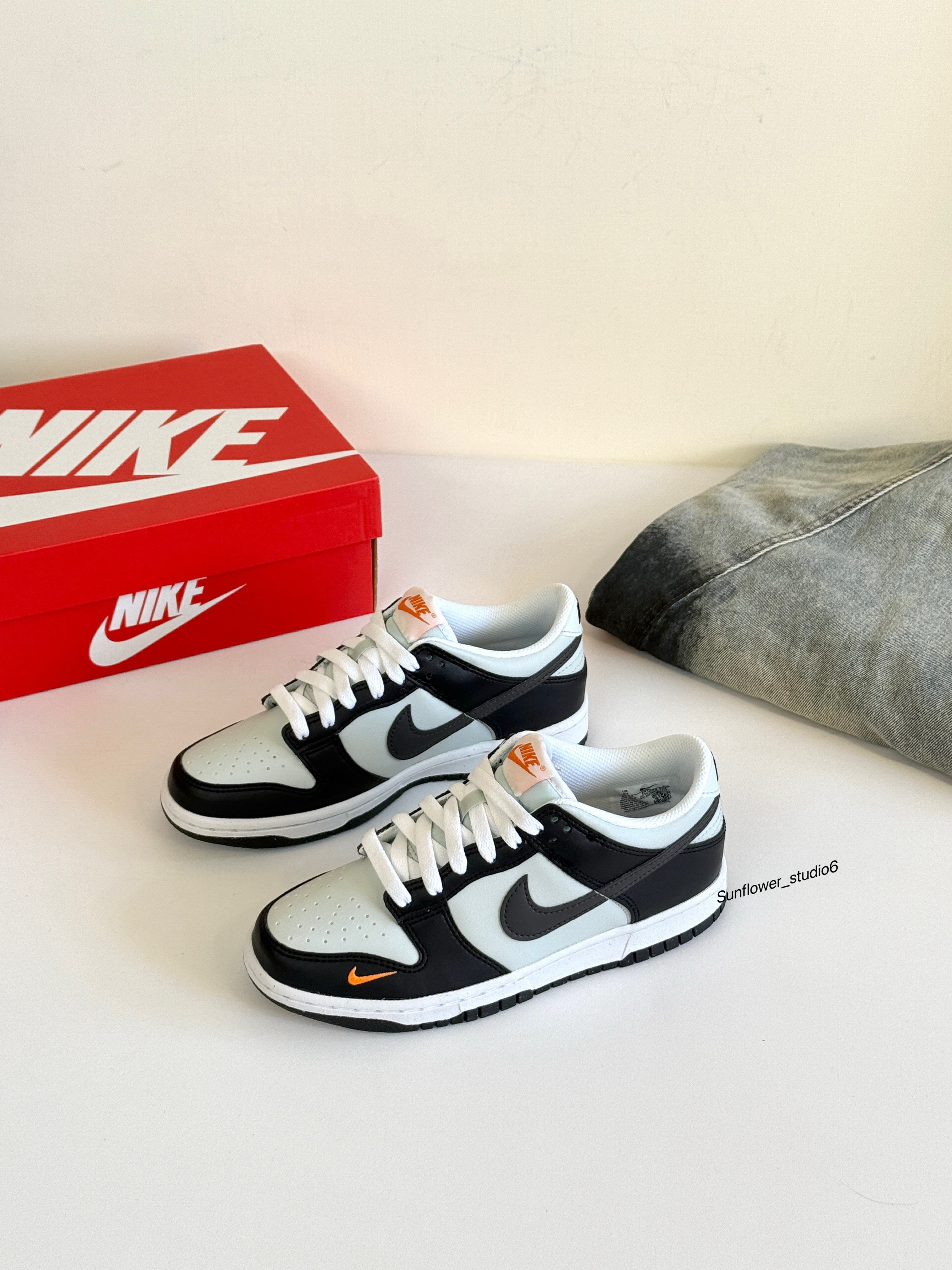 NIke Dunk Low 水泥灰 黑灰 黑色 小橘勾 皮革 大童款 FN7784-001/預購