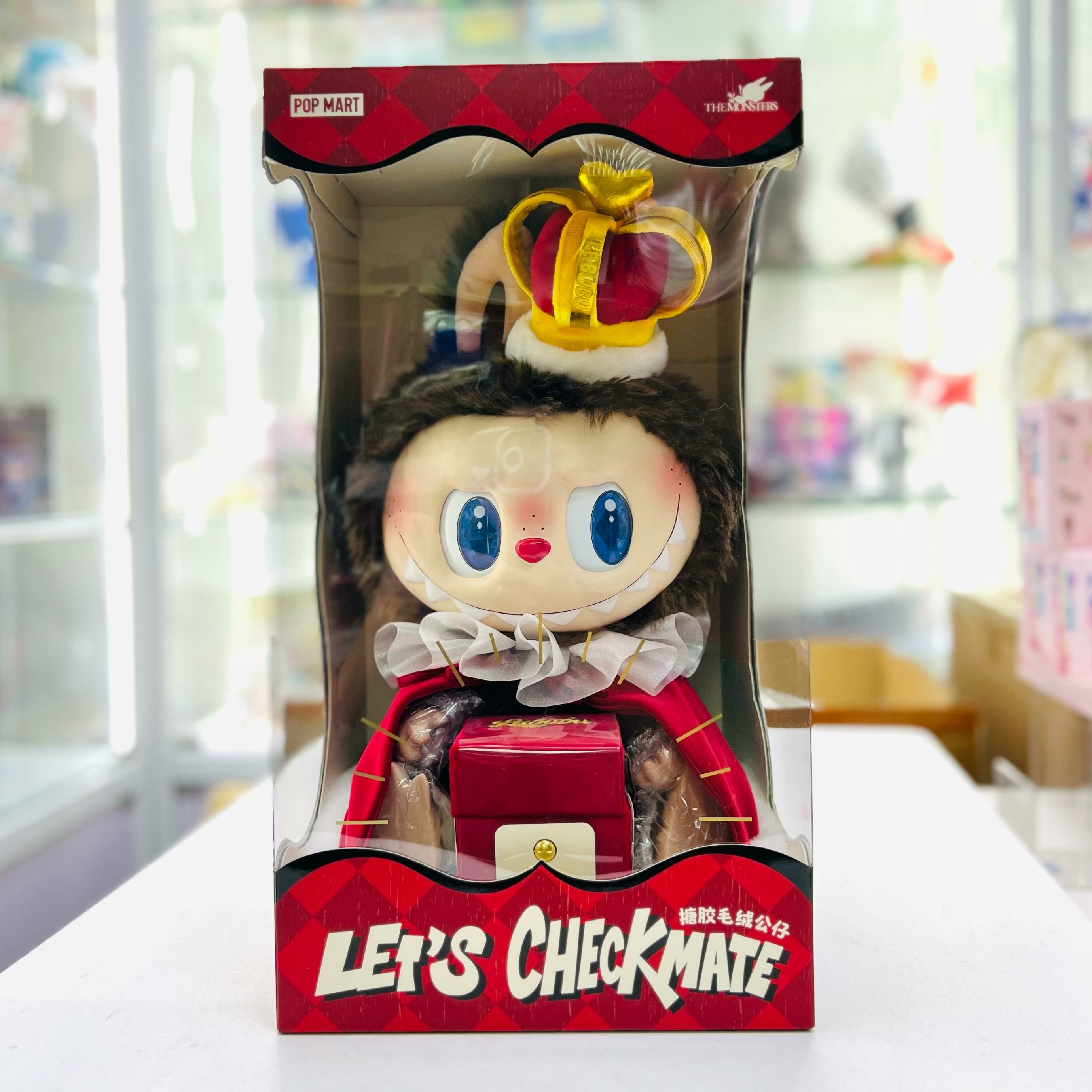 (KING 國王) The Monster Labubu Let's Check mate  Vinyl Plush Doll ( POPMART )