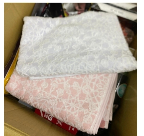 ca21040  日本製今冶白花紋浴巾 60x120