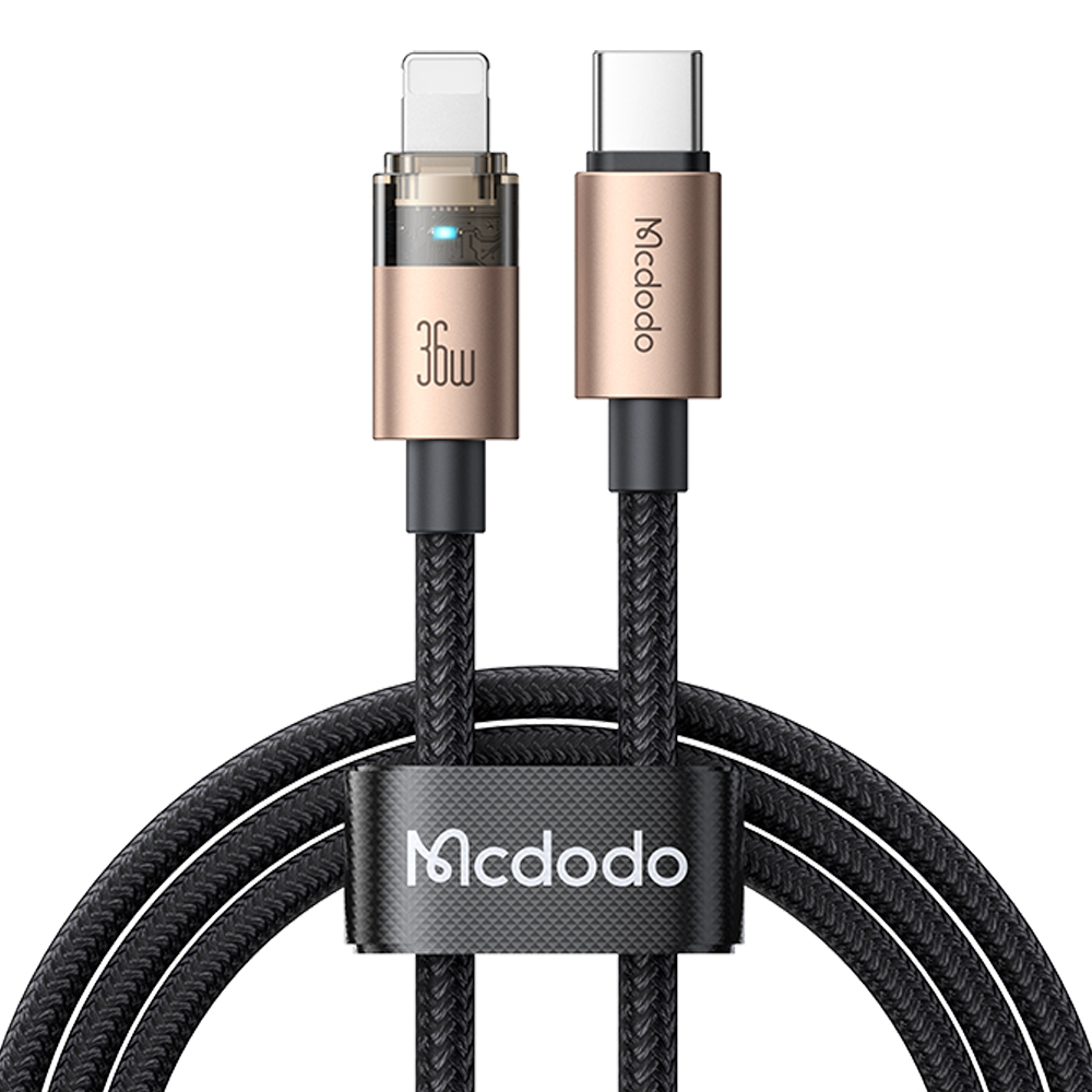 Mcdodo 麥多多 PD/Lightning/Type-C/iPhone充電線傳輸線快充線 透亮 1.2M