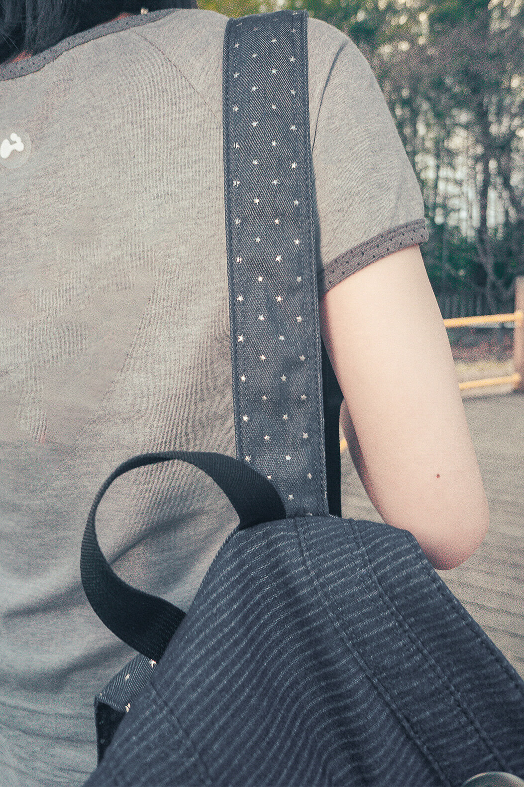 HUG YOUR SKIN) Stardust denim backpack | 2color