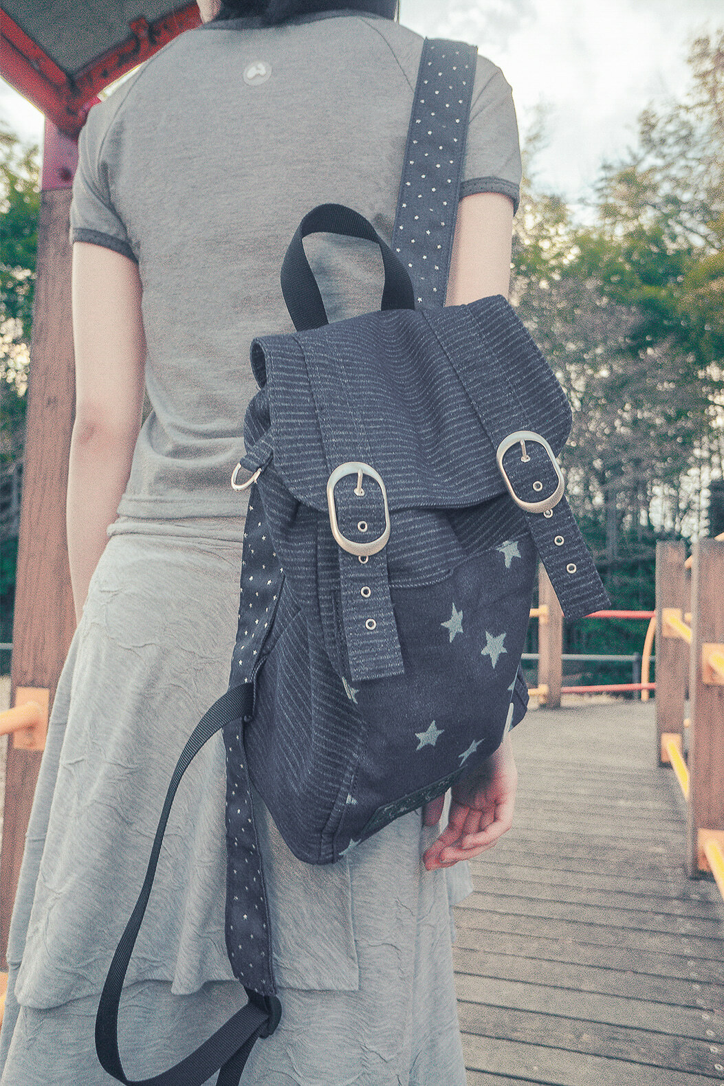 【hug your skin】25ss Stardust denim back-pack MUSINSA | HUG YOUR SKIN Stardust Denim Backpack (Blue Denim)