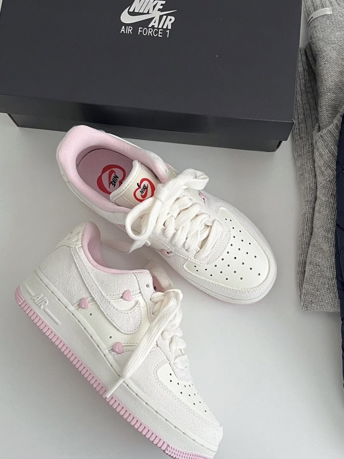 <快速出貨> Nike Air Force 1 Low 2025情人節限定 奶油櫻花粉