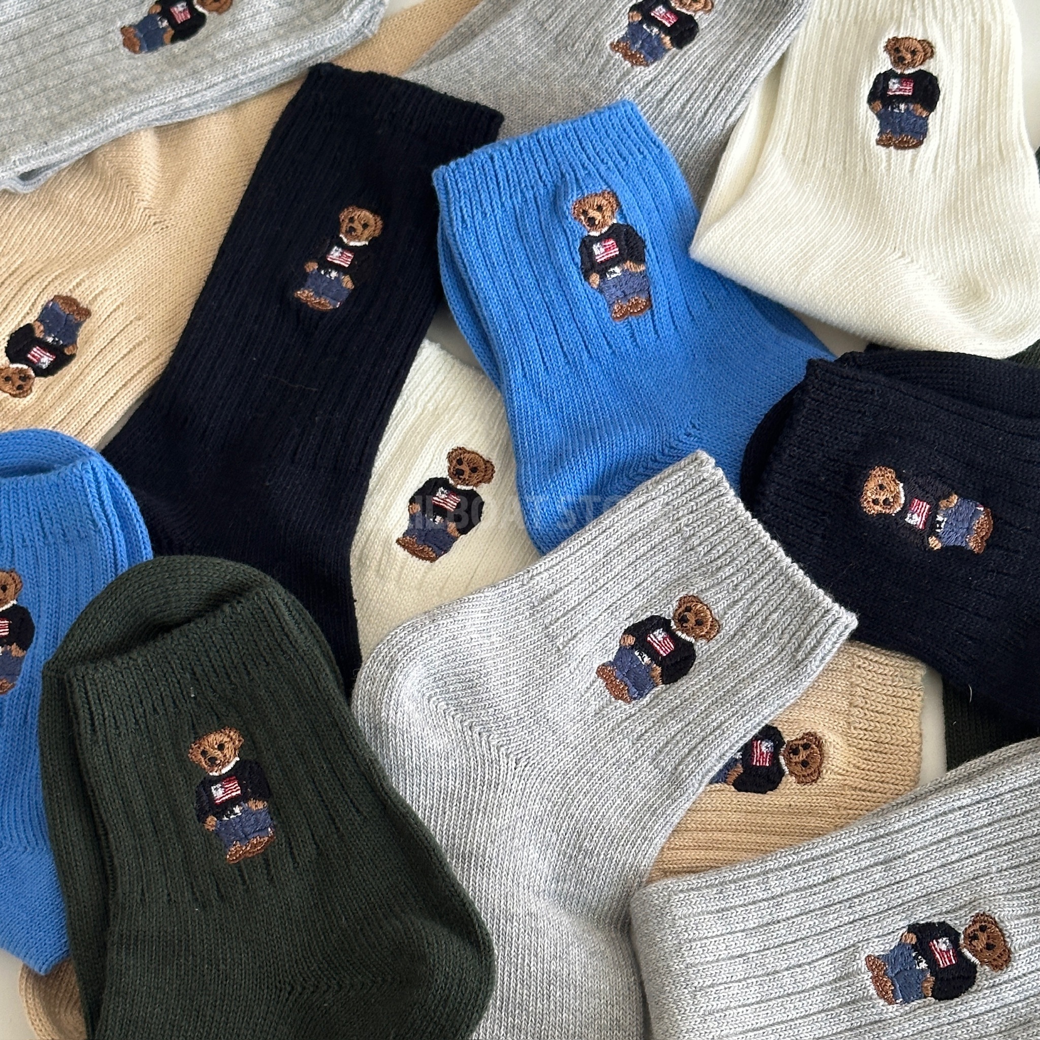 #預購 POLO RALPH LAUREN Polo Bear 刺繡短襪 2入組