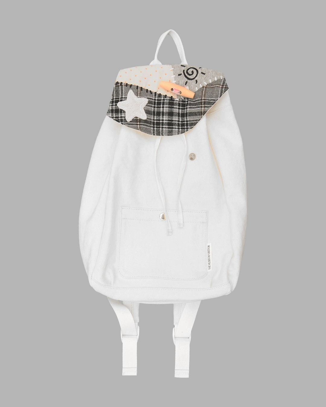 【THE MUSEUM VISITOR】 PATCHWORK STRING MINI BACKPACK PATCHWORK STRING MINI BACKPACK : THE MUSEUM VISITOR