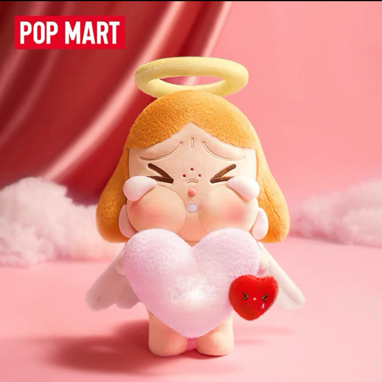 POP MART 泡泡瑪特 CRYBABY 哭娃 愛神的眼淚系列 毛絨禮盒 情人節 愛心抱枕 公仔