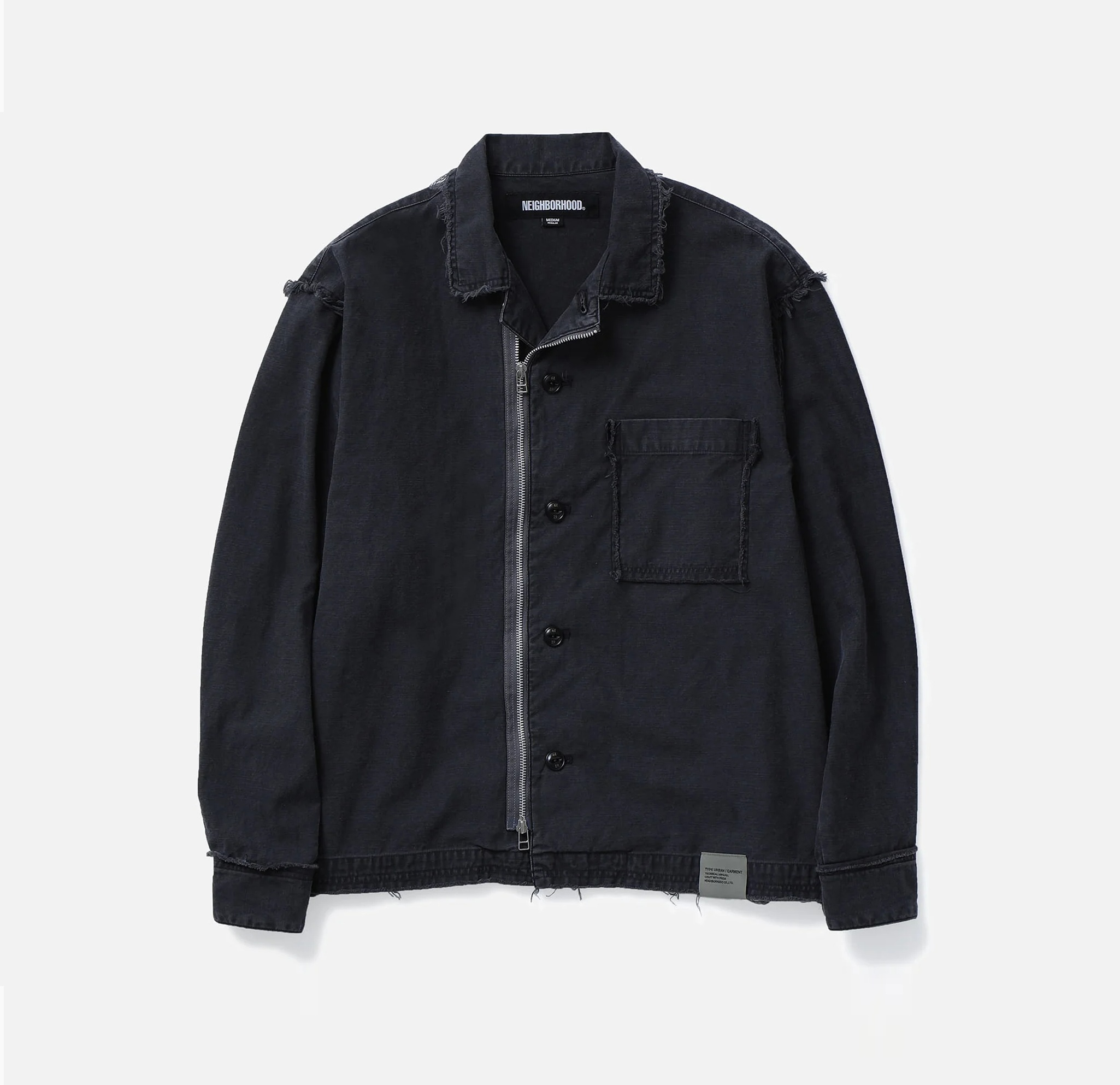 NEIGHBORHOOD 2025 S/S UNTRIMMED ZIP SHIRT LS - PRE ORDER ITEM (預訂中)