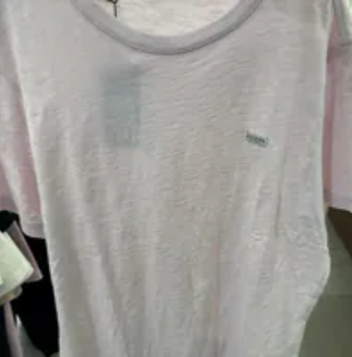 [S] GUESS ROUND NECK SHORT SLEEVE,LIGHT PINK, KN2K9434-LPI (SGU675)