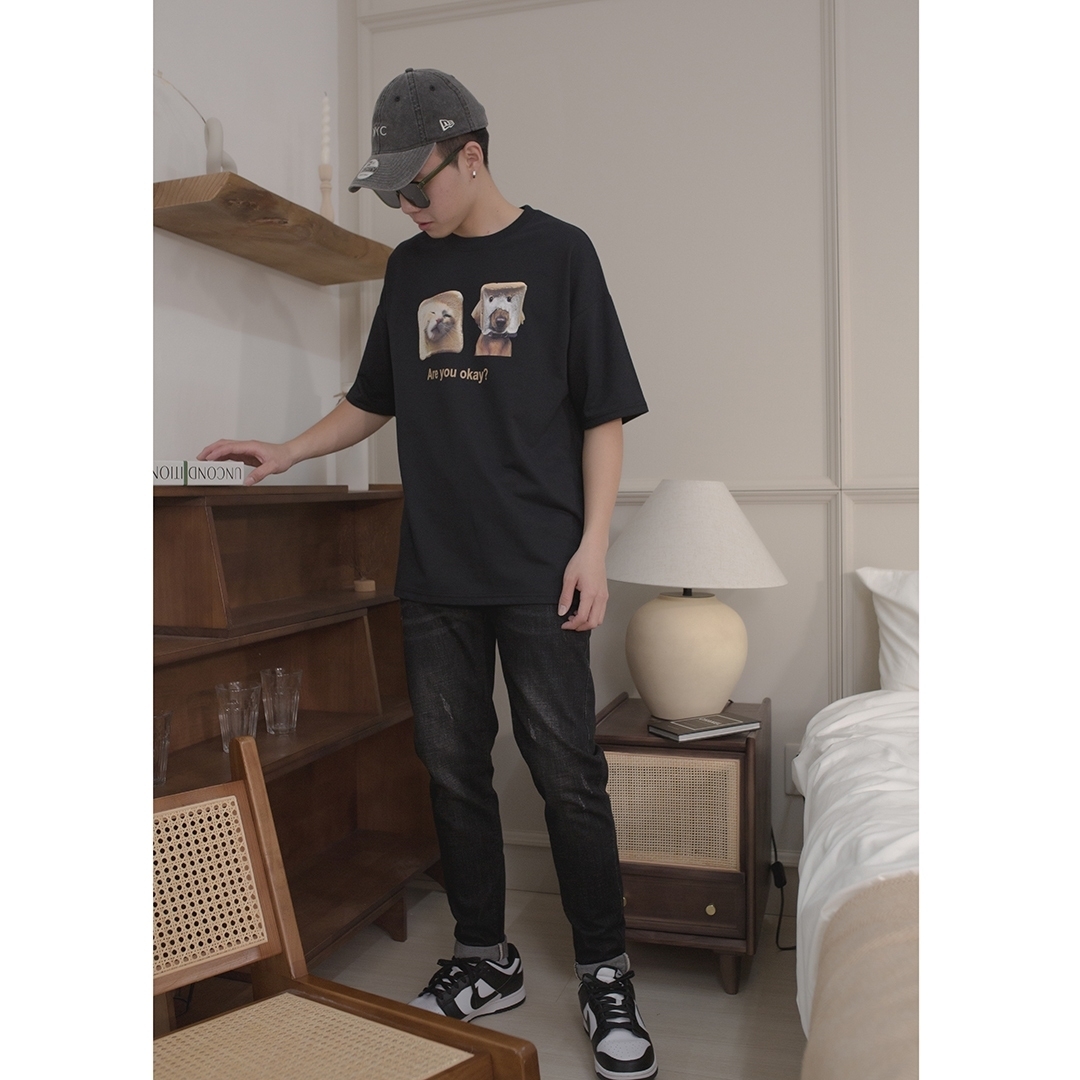 『RB』彈性小刷小破壞牛仔褲