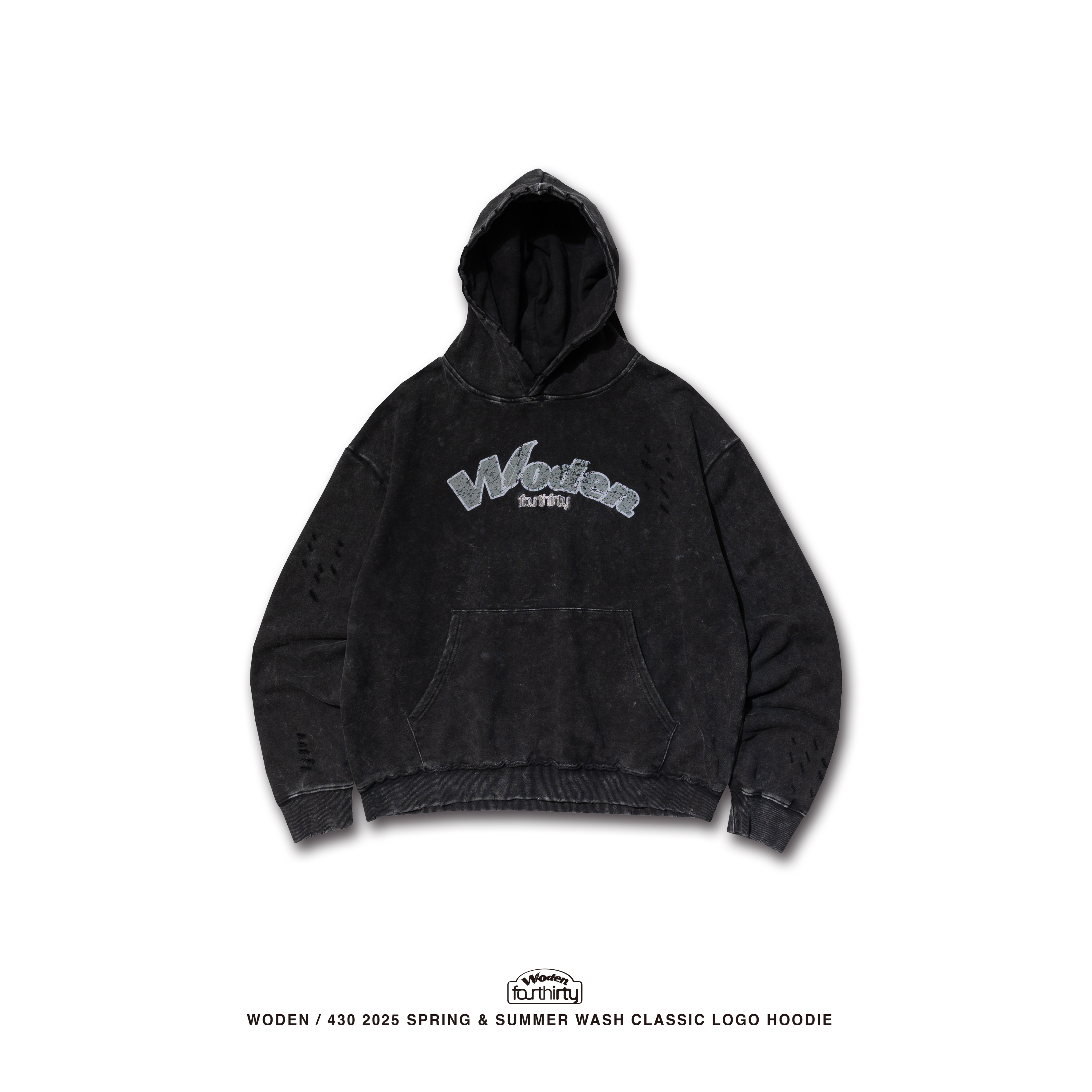 Woden x Fourthirty Wash Classic Logo Hoodie