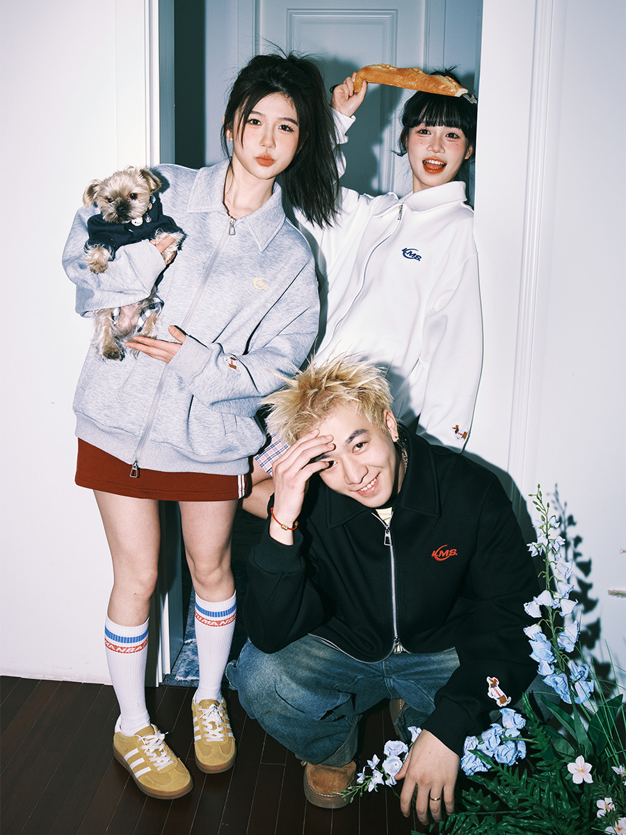 LEMANISM 卡通臘腸狗圖標 翻領 外套