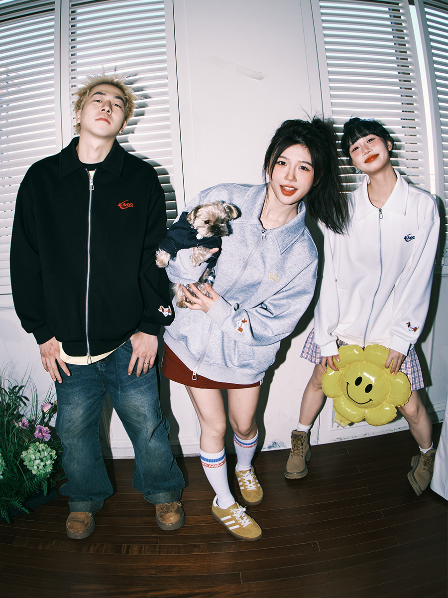 LEMANISM 卡通臘腸狗圖標 翻領 外套